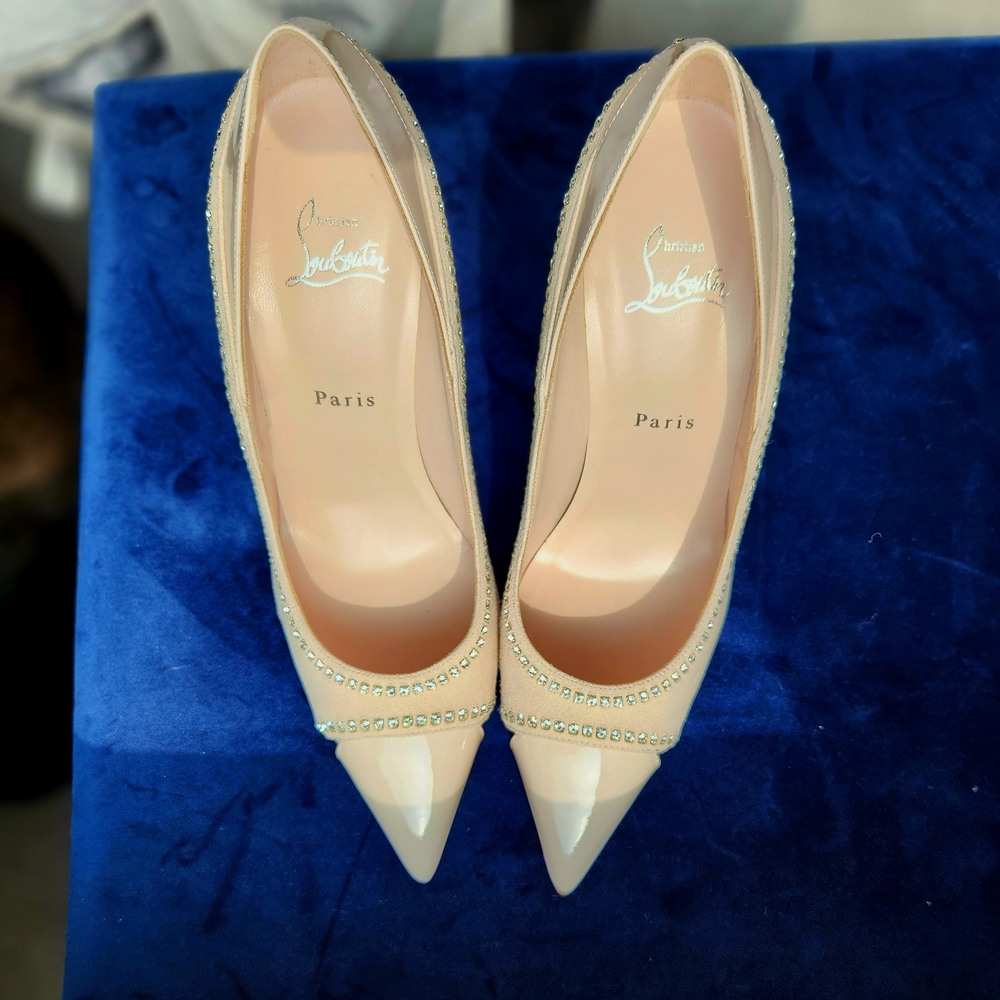 Brand New Christian Louboutin Beige Stiletto Heels with Sleek Design - Picture 5 of 5